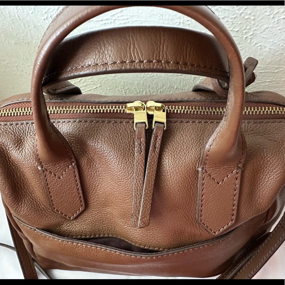 Fossil Small Crossbody Duffel Bag in Deep Brown - Picture 3 of 9